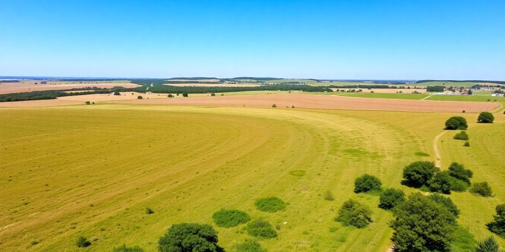 Vast Texas landscape with open fields and greenery.