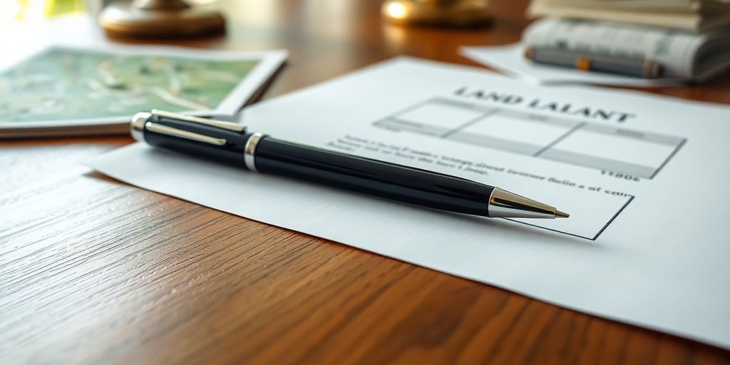 Legal documents and a pen on a desk.